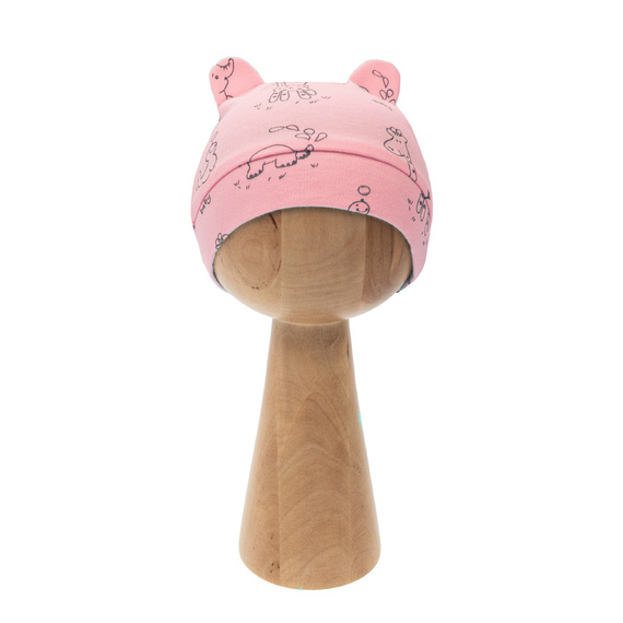 4800 04 Komplet wyprawkowy 4-częściowy nadruk "Animals" Nicol - różowy