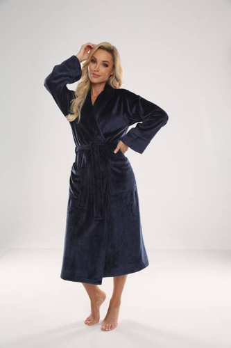 628 Abigail Długi Szlafrok damski Forex - granat