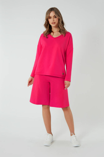 Madri 1/2 Kuloty spodenki damskie Italian Fashion - fuksja