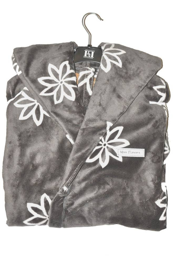 2316 Miss Fleur Szlafrok Damski długi L&L - onyx