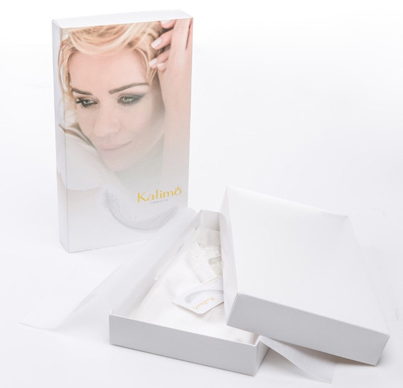 Corfu Halka satynowa koszulka damska Kalimo - ecru