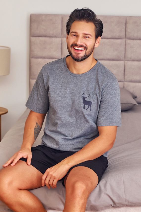 7235 Piżama Męska Doctor Nap - dark grey