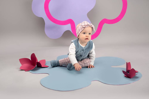 Romantic Pinokio Kamizelka na guziki - niebieski