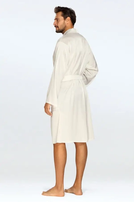 Lukas Szlafrok męski Dkaren - jasny ecru