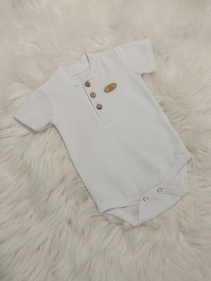 Mieszko Bambarillo Body z krótkim rękawem polo biały