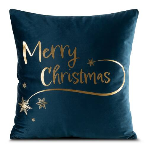 Joy 2 Poszewka świąteczna Merry Christmas Eurofirany granatowy