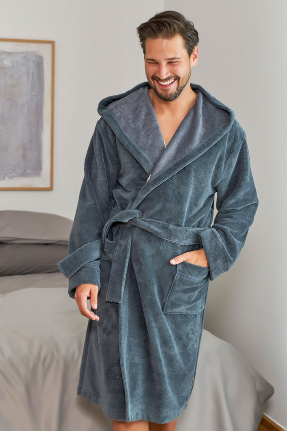 7135 Szlafrok unisex bambus Doctor Nap - grey