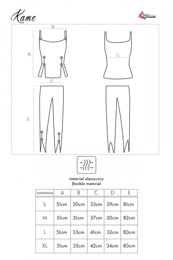 Kame LC 50002 Piżama damska LivCo Corsetti Fashion
