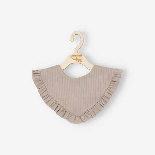 Lagarto Verde Apaszka chustka niemowlęca z dzianiny prążkowej - beżowy