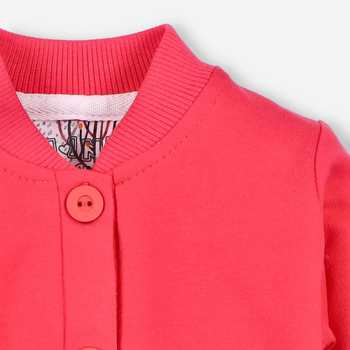 Kolorowy Las Bluza dresowa na guziki Nini malinowy