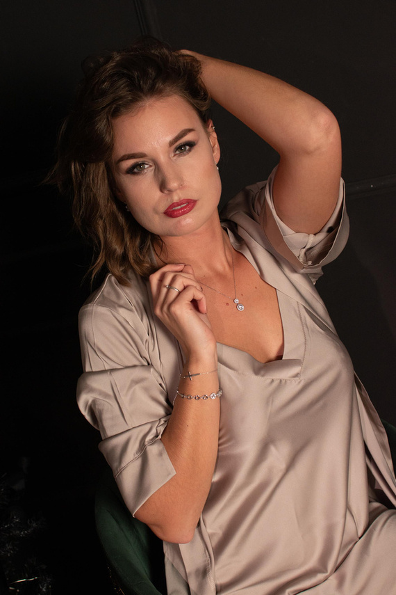 757 Cordelia Szlafrok damski peniuar De Lafense - cappuccino