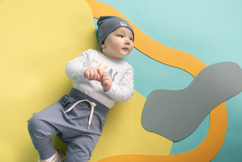 Fun Time Pinokio Legginsy niemowlęce - niebieski