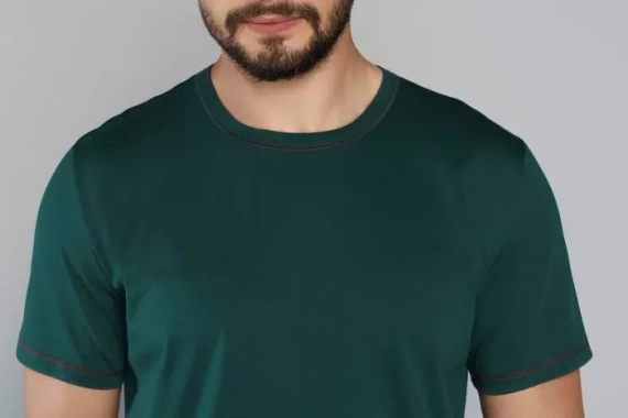 Narwik Piżama Męska krótki rękaw, spodenki Italian Fashion- zielony/druk