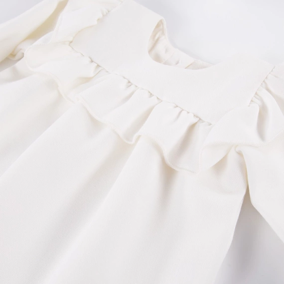 Ceremony Eevi Sukienka z falbanką - ecru