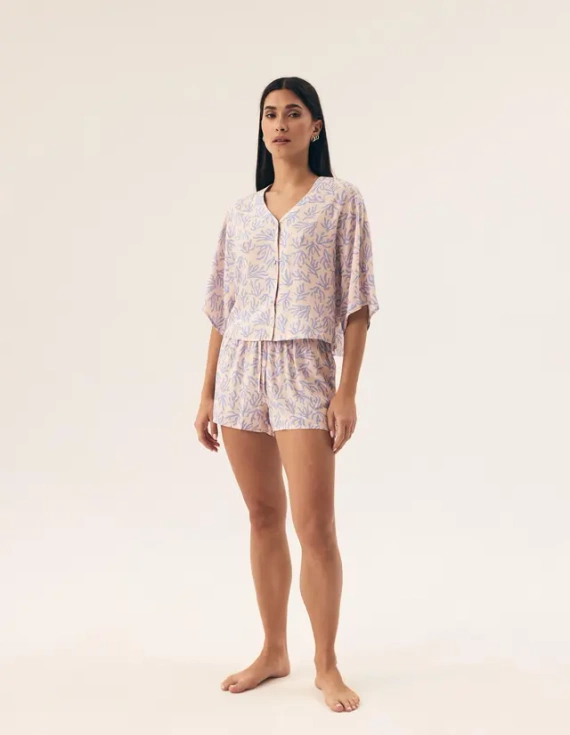 42670 Nadar Piżama Damska Henderson - light blue