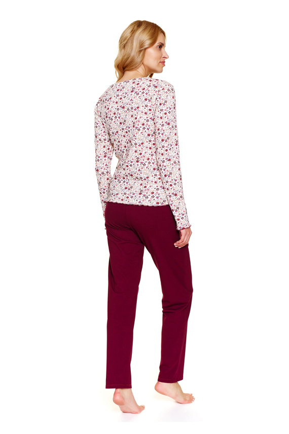 7307 Doctor Nap – Piżama damska plus size rozpinana | 95% bawełna, polska produkcja - flores