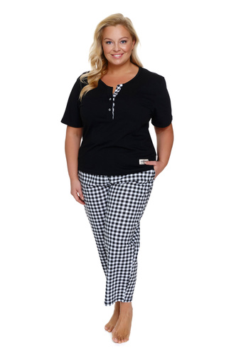 7267 Piżama Damska Plus Size Doctor Nap - black