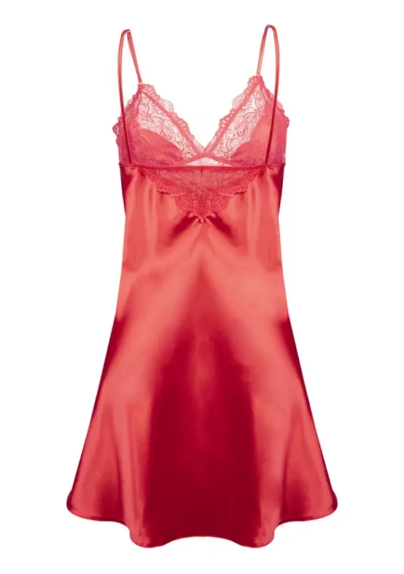 Frances Halka satynowa koszulka damska DKaren - czerwony