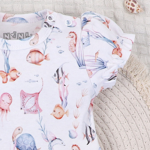 ABN-5486 Underwater World Sukienka niemowlęca Nini – bawełna organiczna, lekka i miękka