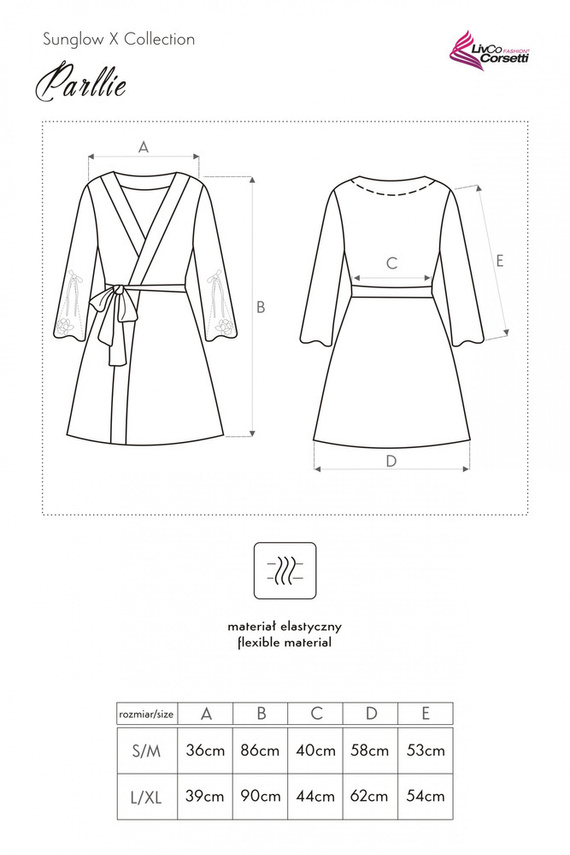 Parllie LC 90393-1 Sunglow X Collection Szlafrok damski LivCo Corsetti