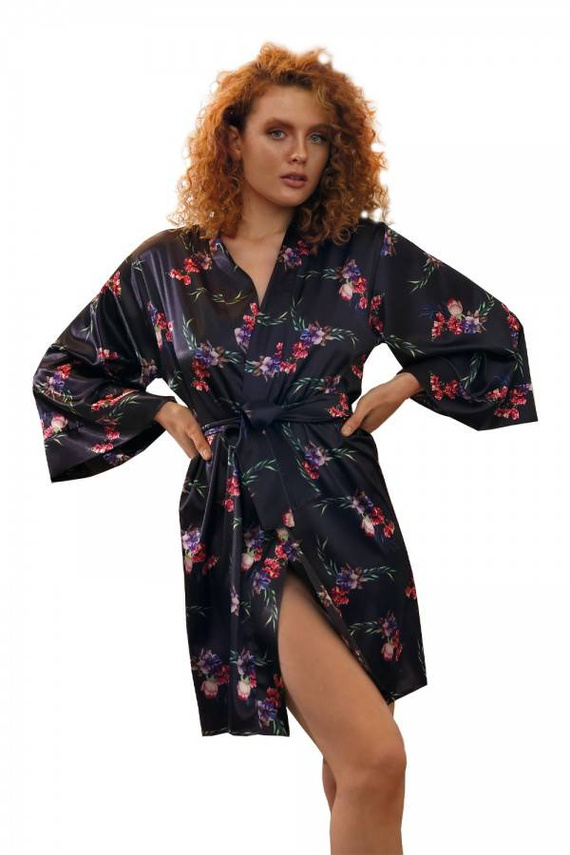 DK-P Flowers Podomka damska DKaren - granatowy 009