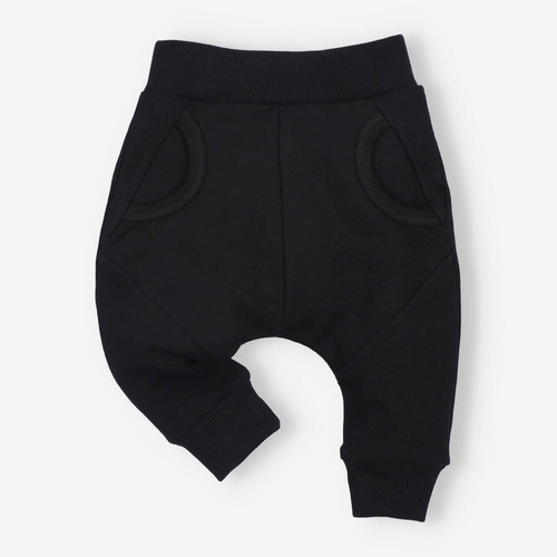 ABN-3695/CZA Crocodiles Spodnie dresowe z bawełny organicznej Nini czarny