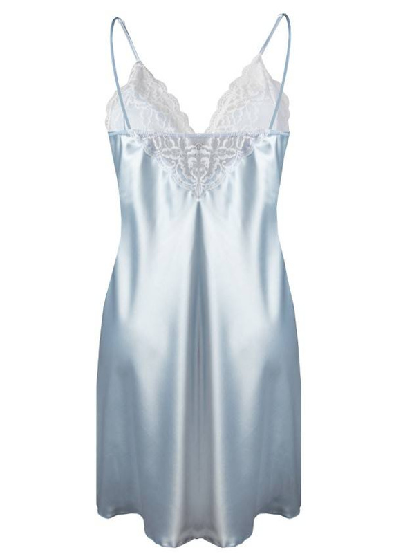 Luna Satynowa halka, wąskie ramiączko DKaren - baby blue