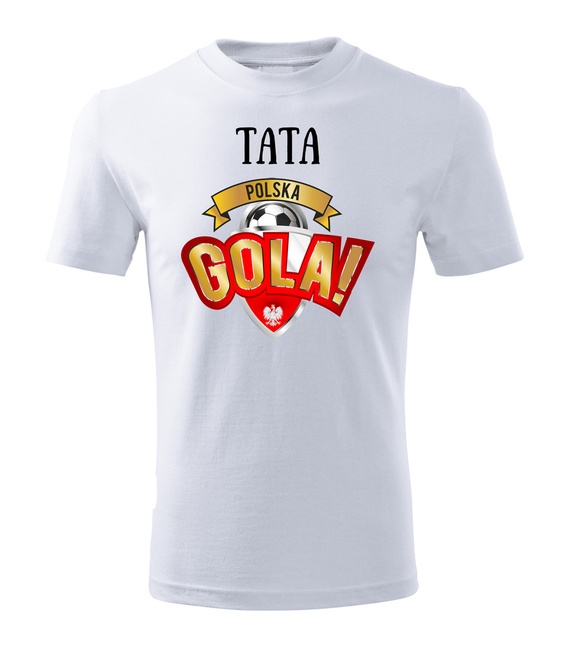 "Tata Polska gola"  Moocha koszulka męska biały