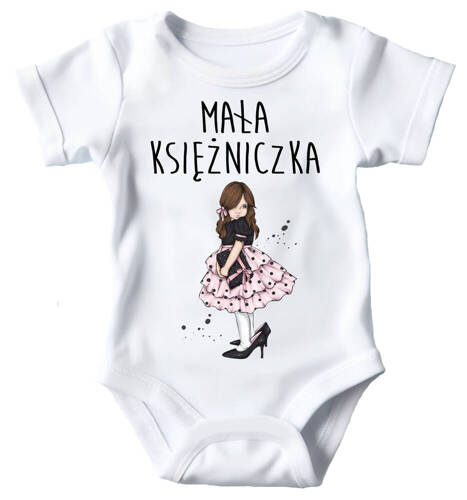 "Mała księżniczka" Moocha Body krótki rękaw biały