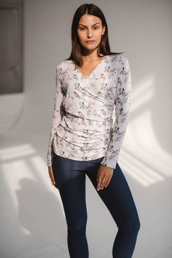 Milk Bar Bluzka do karmienia i ciążowa Milk&Love w magnolie