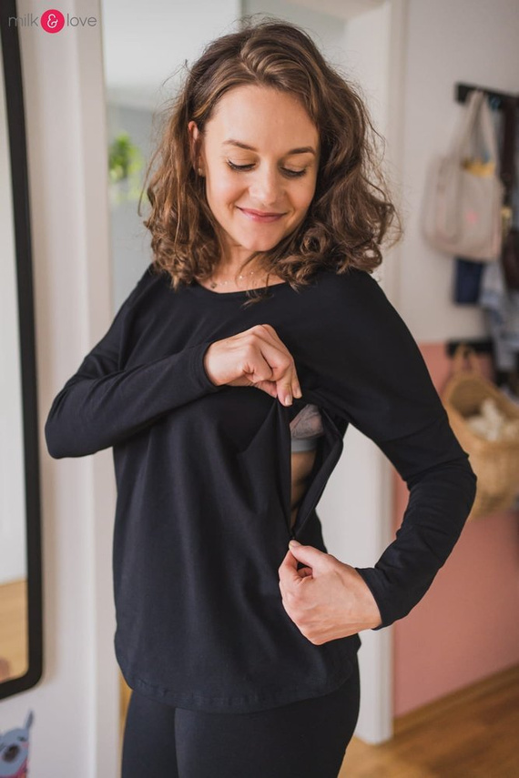 Two Ways Milk&Love bluzka ciążowa i do karmienia w paski
