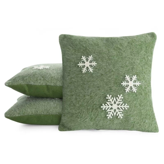 Chp 83 Poszewka świąteczna śnieżynki Eurofirany zielony