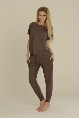 524 Paula Piżama Damska De Lafense - mocca