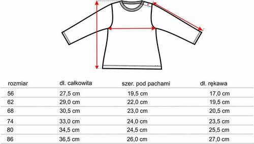 ABN-5589 Circus Bluzka niemowlęca Nini – 100% bawełna organiczna, bezpieczna dla skóry, polska produkcja