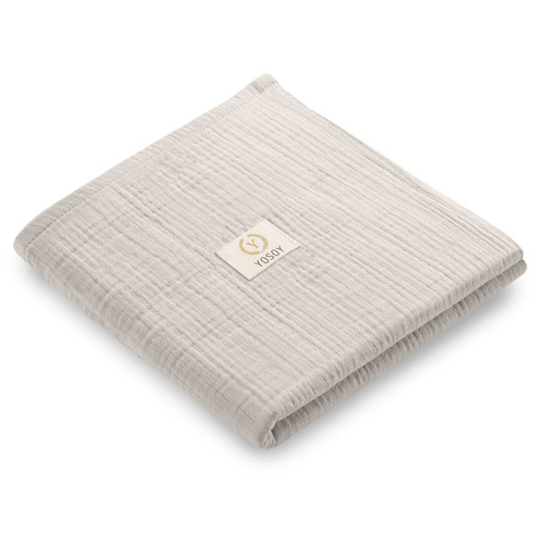 Pieluszka muślinowa bawełniana Yosoy beżowa – miękka i bezpieczna OEKO-TEX