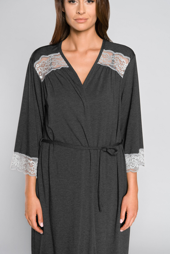 Sonata Szlafrok Damski Italian Fashion ciemny melanż