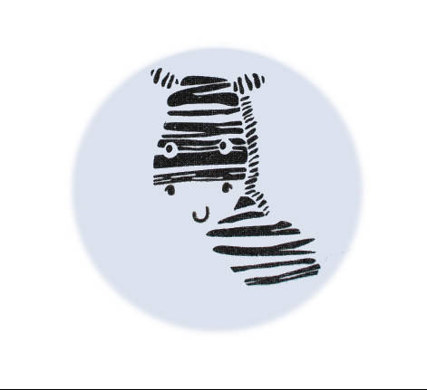 "Zebra" Terjan Półśpioch bawełniany - niebieski