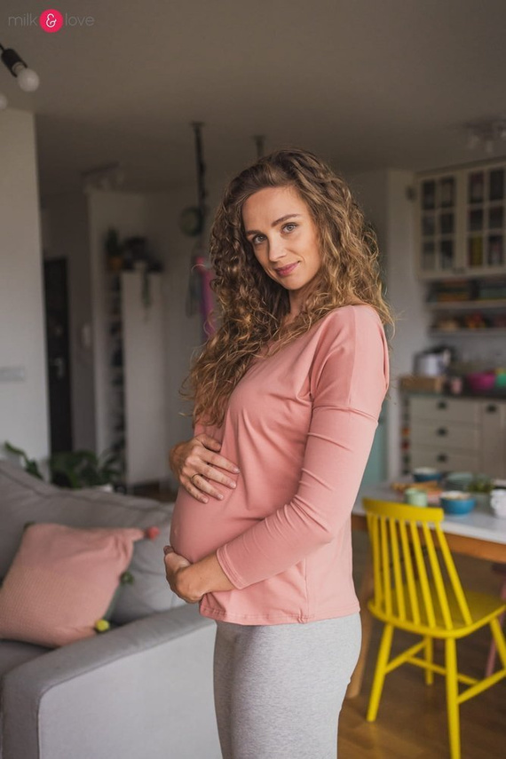 Two Ways Milk&Love bluzka ciążowa i do karmienia ochra