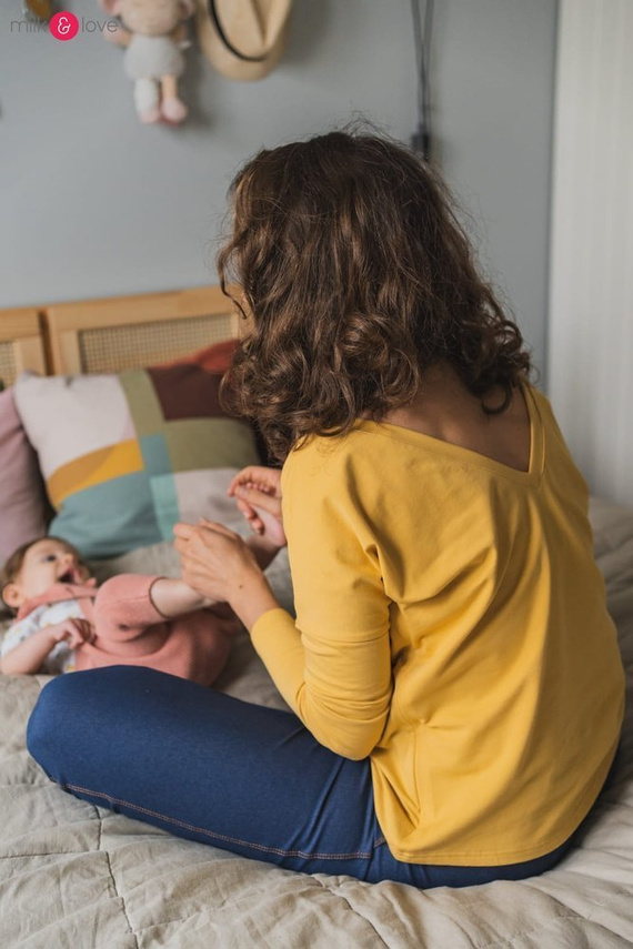 Two Ways Milk&Love bluzka ciążowa i do karmienia w paski