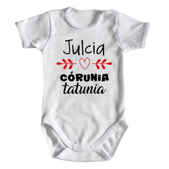 Body długi rękaw " Córunia tatusia z imieniem" Moocha czarny