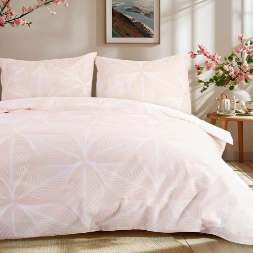 31506/1 Pościel flanelowa geometria Darymex różowy