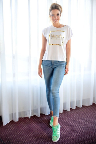 014  Bluzka T-shirt krótki rękaw MIRACLE- granat