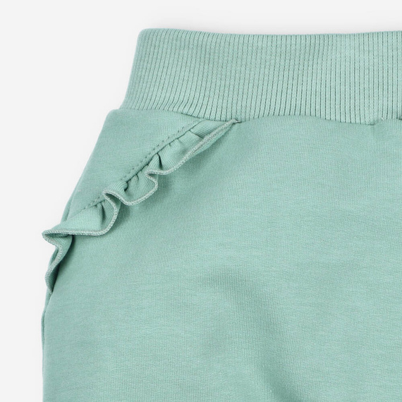 ABN-4518/ZIE Spodnie dresowe z bawełny organicznej Nini zielony