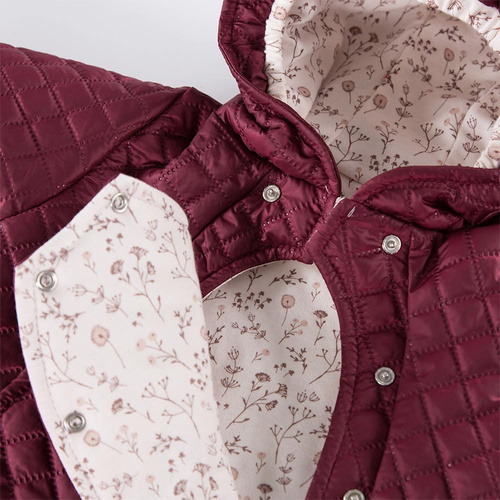 Bloom Eevi Kombinezon z kapturem, pikowany - bordowy