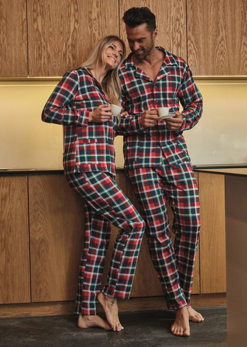 Cornette 482/369 Roxy Piżama damska rozpinana - granatowy-czerwony