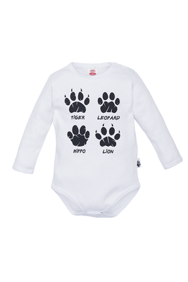 Body z długim rękawem "WILD WORLD" Makoma biały