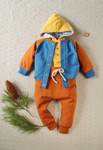 2817 Jack Marija Bluza dresowa - brąz/turkus