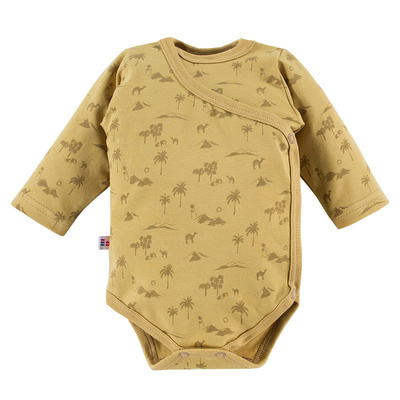 Sahara Eevi Body z długim rękawem rozpinane- żółty