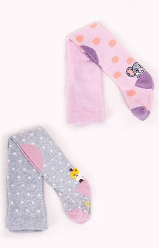 RAB-0025G Girl Rajstopy do raczkowania mix kolor