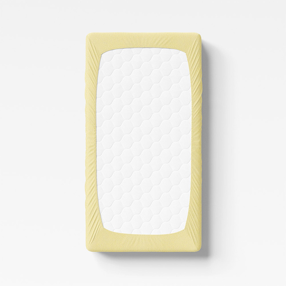 Eevi Prześcieradło dziecięce frotte - żółty